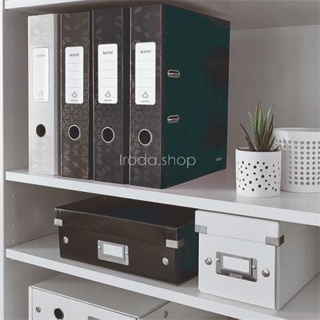 Iratrendező, 80 mm, A4, karton, LEITZ "180 Wow", fekete