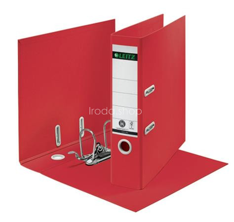 Iratrendező, 80 mm, A4, karton, újrahasznosított, LEITZ "180 Recycle", piros