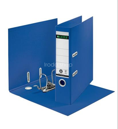 Iratrendező, 80 mm, A4, karton, újrahasznosított, LEITZ "180 Recycle", kék