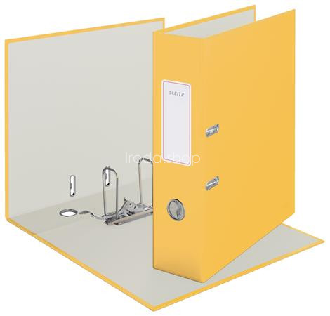 Iratrendező, 80 mm, A4, karton, 180°, LEITZ "Cosy Soft Touch", melegsárga