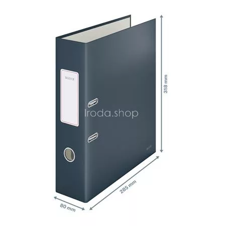 Iratrendező, 80 mm, A4, karton, 180°, LEITZ "Cosy Soft Touch", bársonyszürke