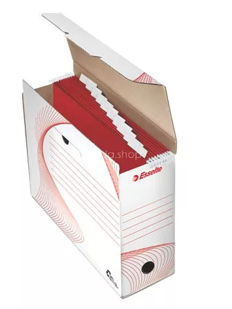 Archiválódoboz, karton, függőmappának, ESSELTE "Standard", fehér