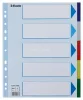Regiszter, műanyag, A4 Maxi, 5 részes, ESSELTE