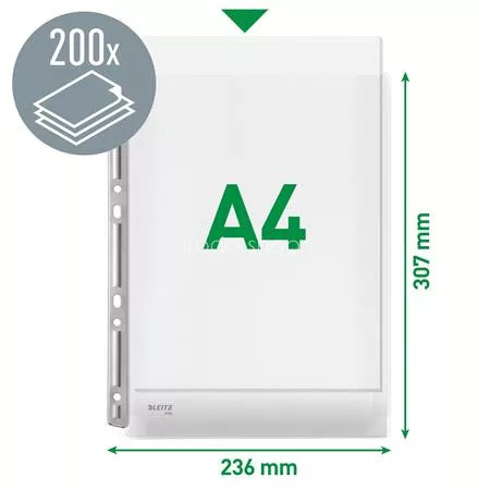 Katalógustartó genotherm, lefűzhető, A4, 170 mikron, narancsos felület, 20 mm, LEITZ "Jumbo Extra"