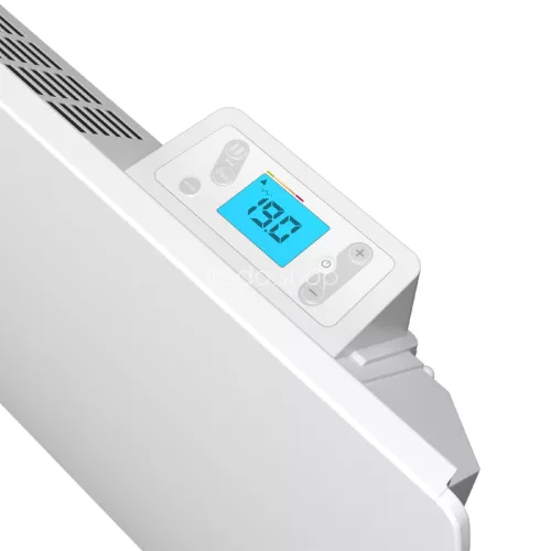Noirot E184117 Radiance H 2000 BL elektromos hősugárzó panel, 2000 W, IP24 védettség, beépített termosztát LCD kijelzővel, fali kivitel