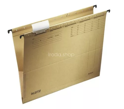 Függőmappa, oldalvédelemmel, karton, A4, LEITZ "Alpha", natúr