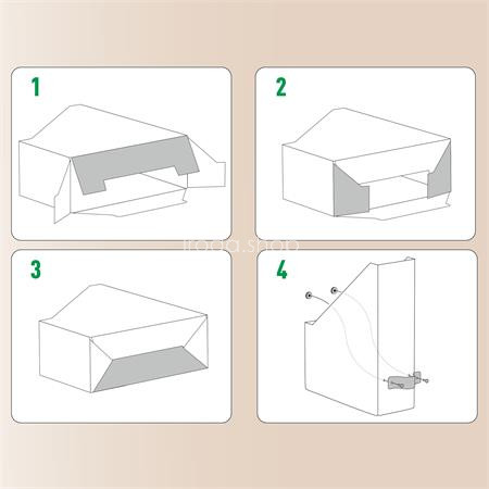 Iratpapucs, karton, 100 mm, LEITZ "Puro", homokbézs