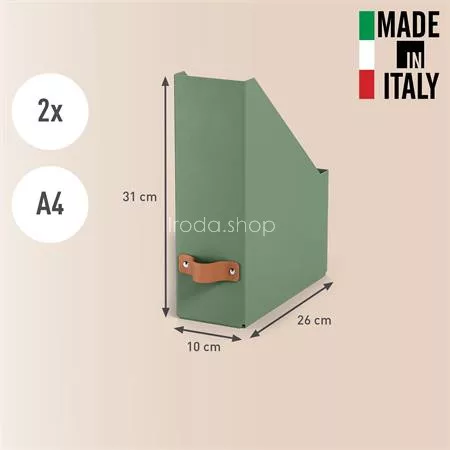 Iratpapucs, karton, 100 mm, LEITZ "Puro", zsályazöld