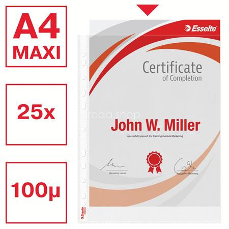 Genotherm, lefűzhető, A4 maxi, 100 mikron, narancsos felület, ESSELTE "Maxi"