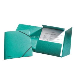   Gumis mappa, 15 mm, prespán, A4, ESSELTE "Rainbow", zöld