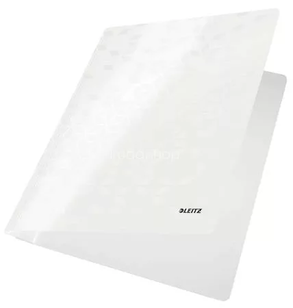 Gyorsfűző, laminált karton, A4, LEITZ "Wow", fehér