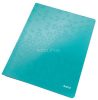 Gyorsfűző, laminált karton, A4, LEITZ "Wow", jégkék