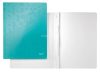 Gyorsfűző, laminált karton, A4, LEITZ "Wow", jégkék