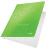 Gyorsfűző, laminált karton, A4, LEITZ "Wow", zöld
