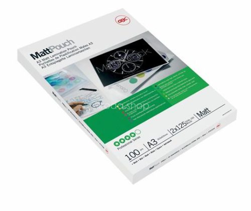 Meleglamináló fólia, 125 mikron, A3, matt, GBC