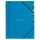 Gumis mappa, karton, A4, regiszteres, 7 részes, LEITZ, kék
