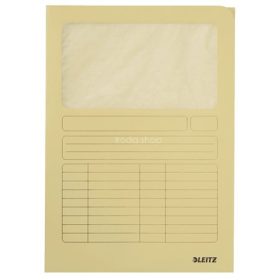 Mappa, ablakos, karton, A4, LEITZ, sárga