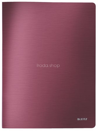 Bemutatómappa, 20 zsebes, A4, LEITZ "Style", gránátvörös