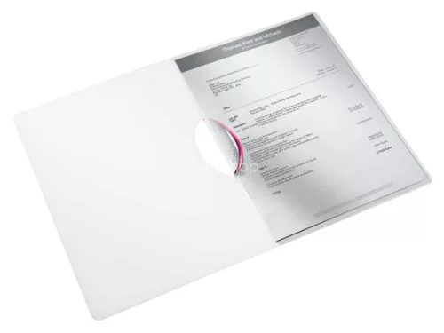 Gyorsfűző, klipes, PP, A4, LEITZ "Wow ColorClip" rózsaszín