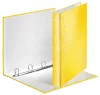 Gyűrűs könyv, 4 gyűrű, D alakú, 40 mm, A4 Maxi, karton, LEITZ "Wow", sárga