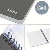 Spirálfüzet, A5, kockás, 90 lap, laminált karton borító, LEITZ "Office", szürke-zöld