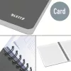 Spirálfüzet, A5, kockás, 90 lap, laminált karton borító, LEITZ "Office", szürke