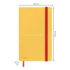 Beíró, A5, vonalas, 80 lap, keményfedeles, LEITZ "Cosy Soft Touch", melegsárga