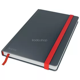   Beíró, A5, vonalas, 80 lap, keményfedeles, LEITZ "Cosy Soft Touch", bársonyszürke