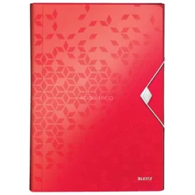   Harmonikamappa, A4, PP, 6 rekeszes, LEITZ "Wow", piros