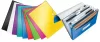 Harmonikamappa, A4, PP, 6 rekeszes, LEITZ "Wow", piros