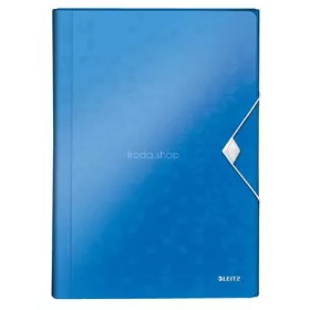   Harmonikamappa, A4, PP, 6 rekeszes, LEITZ "Wow", kék