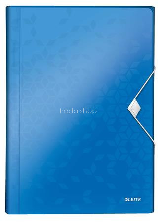 Harmonikamappa, A4, PP, 6 rekeszes, LEITZ "Wow", kék