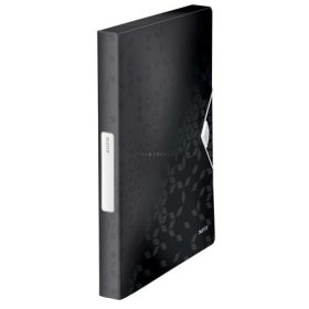   Gumis mappa, 30 mm, PP, A4, LEITZ "Wow Jumbo", fekete