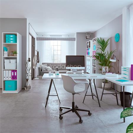 Spirálfüzet, A4, kockás, 80 lap, LEITZ "Wow", lila