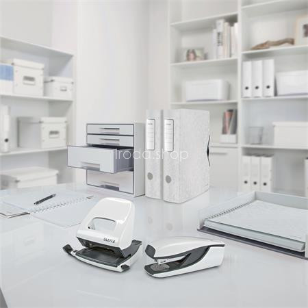 Spirálfüzet, A5, kockás, 80 lap, LEITZ "Wow", fehér