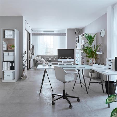 Spirálfüzet, A5, kockás, 80 lap, LEITZ "Wow", fehér