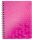 Spirálfüzet, A5, kockás, 80 lap, LEITZ "Wow", rózsaszín