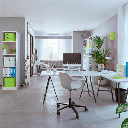 Spirálfüzet, A5, kockás, 80 lap, LEITZ "Wow", kék