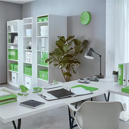 Spirálfüzet, A5, kockás, 80 lap, LEITZ "Wow", zöld