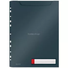   Genotherm, lefűzhető, A4 maxi, LEITZ "Cosy Privacy", bársonyszürke