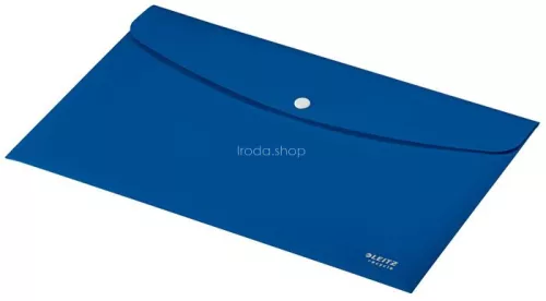 Irattartó tasak, A4, PP, patentos, LEITZ "Recycle", kék
