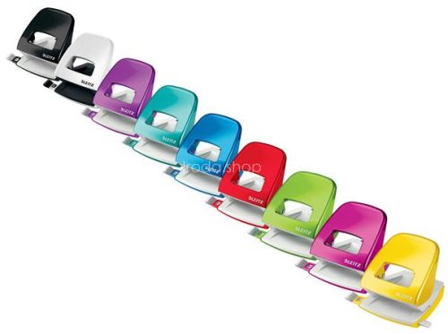 Lyukasztó, kétlyukú, 30 lap, LEITZ "Nexxt Wow", piros