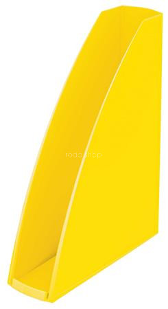 Iratpapucs, műanyag, 60 mm, elöl nyitott, LEITZ "Wow", sárga