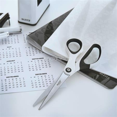 Olló, irodai, 20,5 cm, LEITZ "Wow Titán", fehér