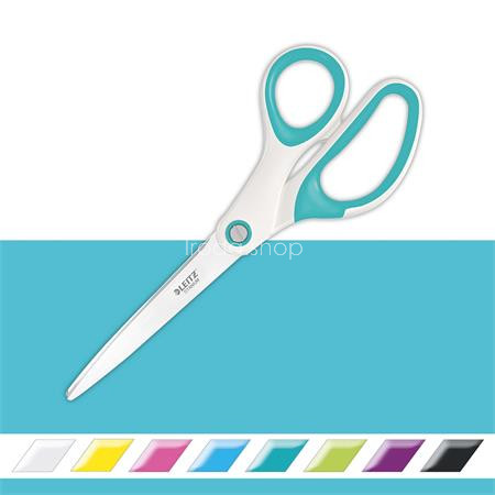 Olló, irodai, 20,5 cm, LEITZ "Wow Titán", jégkék