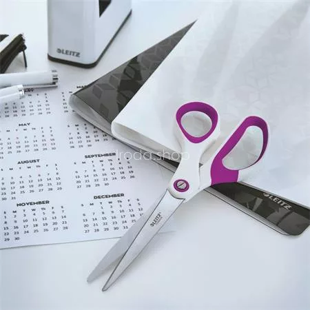 Olló, irodai, 20,5 cm, LEITZ "Wow Titán", lila