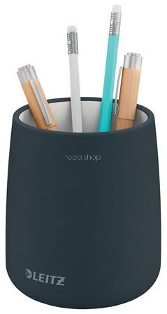 Írószertartó, kerámia, LEITZ "Cosy", bársonyszürke