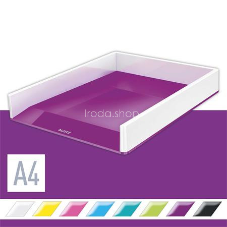 Irattálca, műanyag, kettős színhatású, LEITZ "Wow", lila