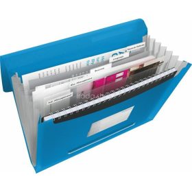   Harmonikamappa, A4, PP, 6 rekeszes, ESSELTE "Vivida", kék
