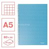Spirálfüzet, A5, kockás, 80 lap, ESSELTE "Colour'Breeze", kék